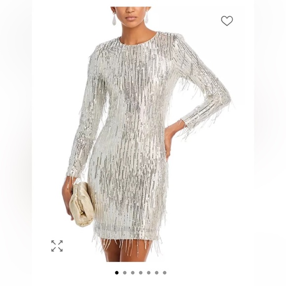 Eliza J Dresses & Skirts - Eliza J Women’s fringed sequin long sleeve cocktail party dress size 14